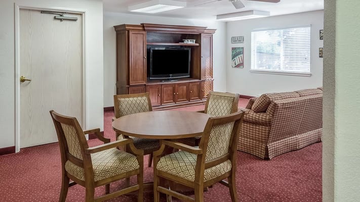 Bright interior living space with a dining area