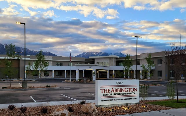 Exterior view of The Abbington senior living community
