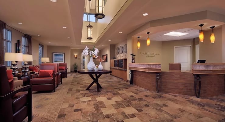 Interior view of a welcoming reception area