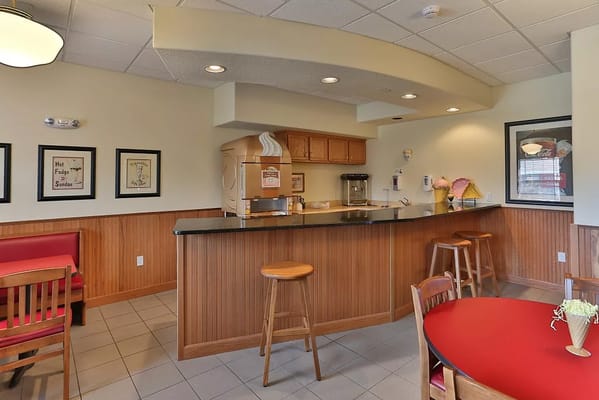 Interior view of a dining area in the facility