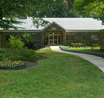 Exterior view of Althea Woodland Nursing Home entrance