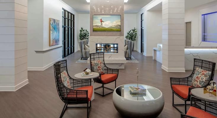 Interior view of a bright and inviting common area