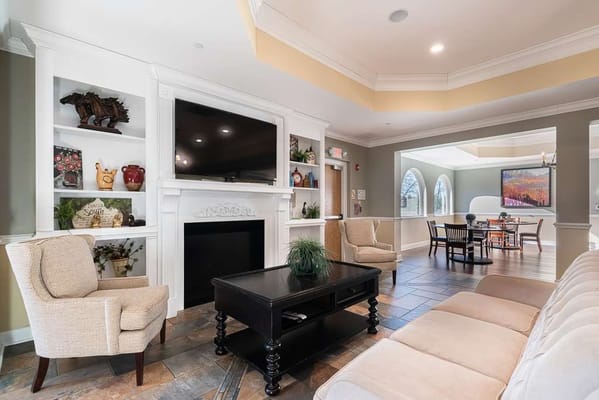 Welcoming interior common area with cozy seating