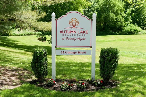 Sign for Autumn Lake Healthcare at Berkeley Heights