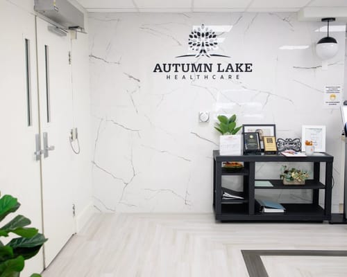 Interior view of Autumn Lake Healthcare lobby