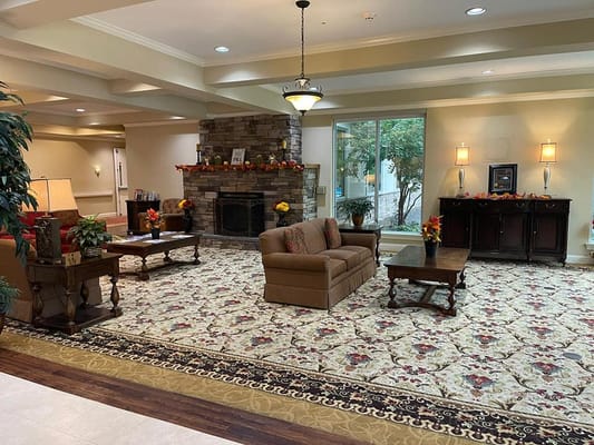 Cozy common area with seating and decor