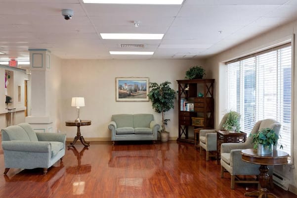 Cozy common area with seating and decor