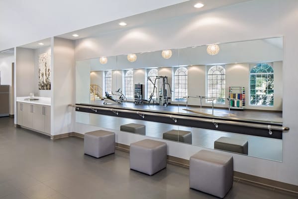 Interior view of a fitness room with equipment