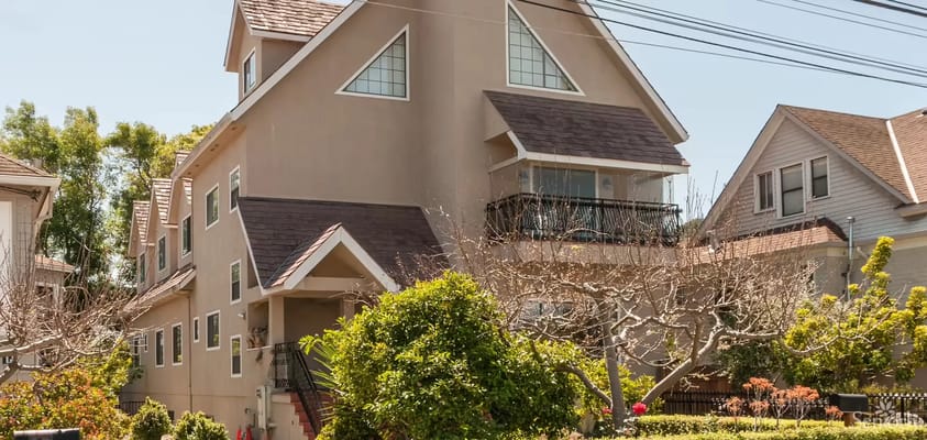 Exterior of a senior living facility with landscaping