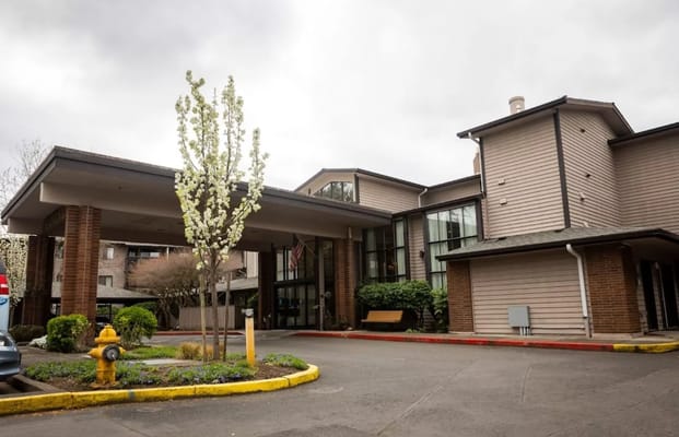 Exterior view of Beaverton Lodge entrance