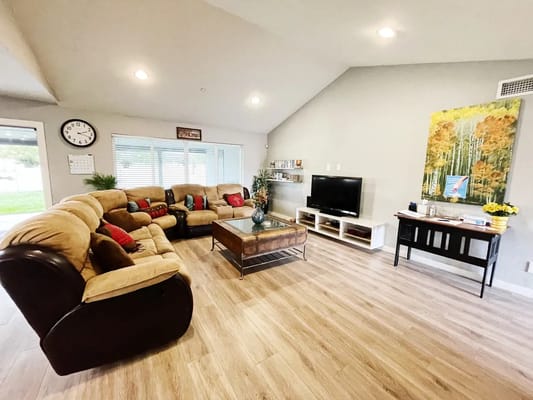 Cozy common area with comfortable seating and decor