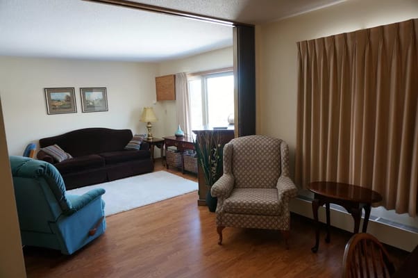 Cozy interior living space with furniture