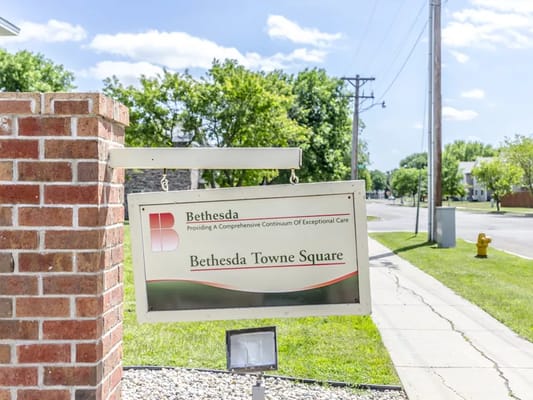 Exterior sign of Bethesda Towne Square facility