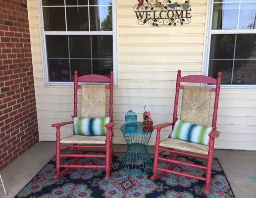 Rocking chairs on a welcoming porch