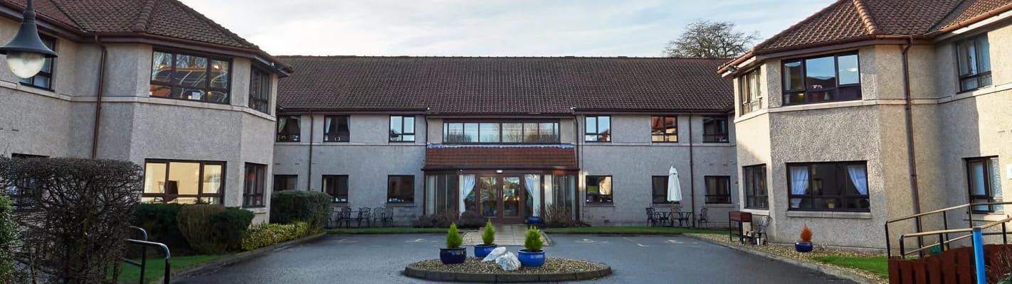 Exterior view of a senior living facility building