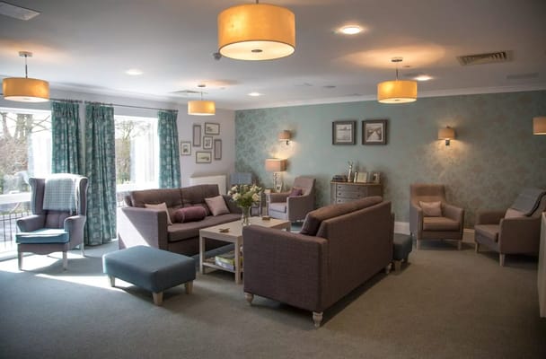 A cozy lounge area with comfortable seating