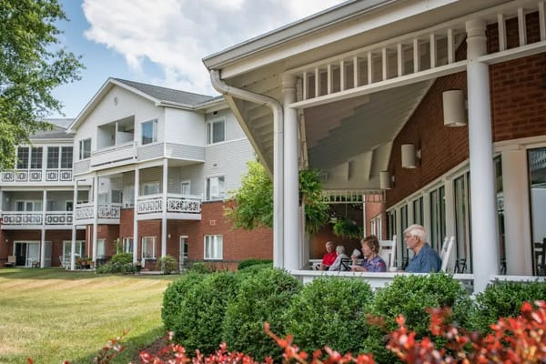 Residents enjoying the outdoors on a sunny day
