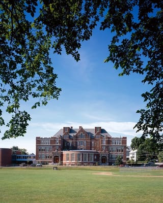 Exterior view of Brigham House during the day