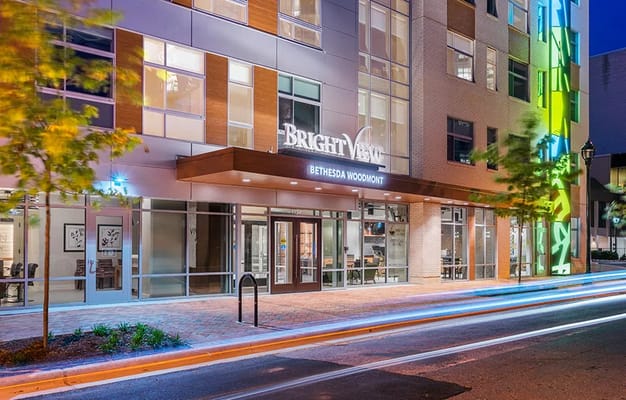 Exterior view of Brightview Bethesda Woodmont facility