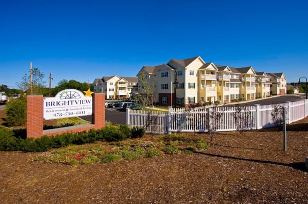 Exterior view of Brightview Danvers retirement community