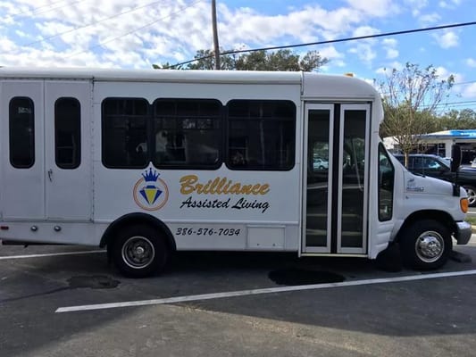 Transportation shuttle for assisted living facility