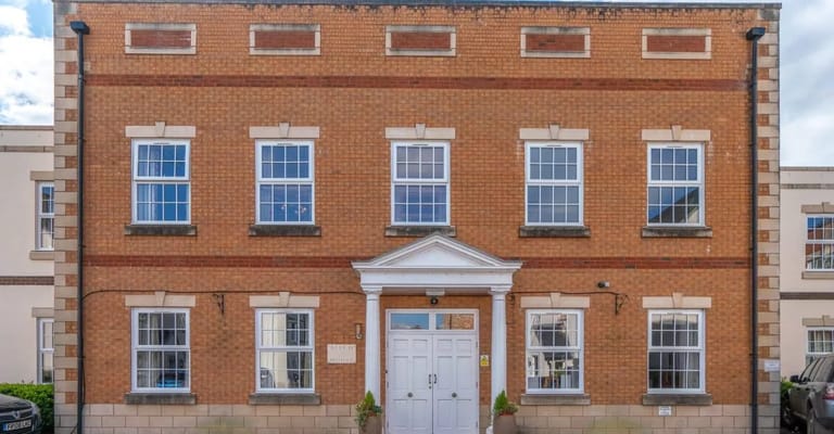 Exterior view of a senior living facility building