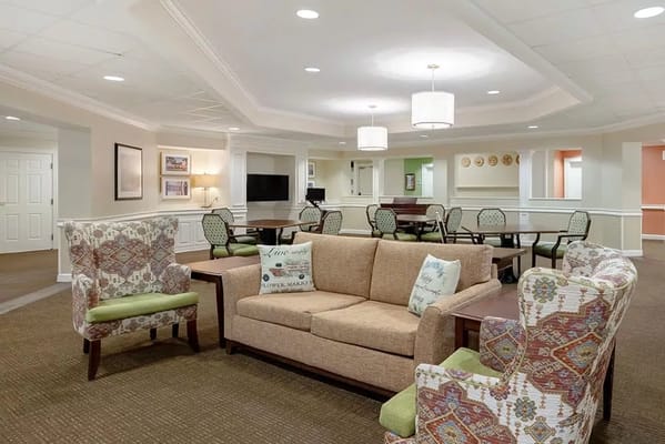 Common area with comfortable seating and decor
