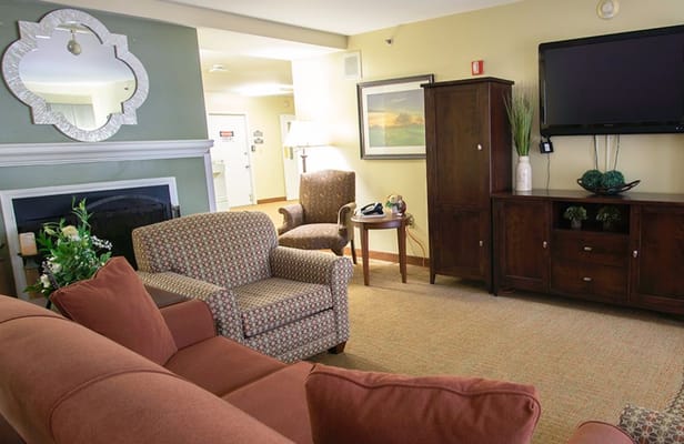 Cozy common area with comfortable seating and decor