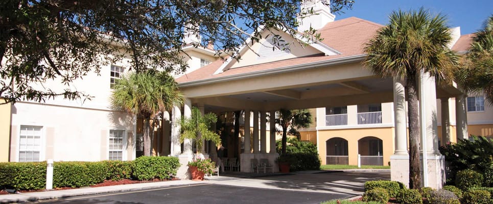 Front entrance of the assisted living facility