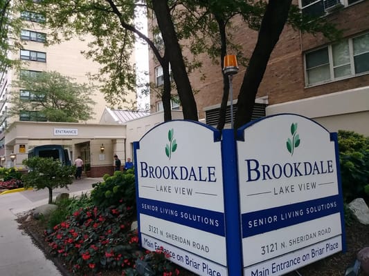 Signage for Brookdale Lake View near entrance