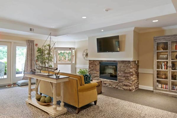 Cozy common area with seating and decor