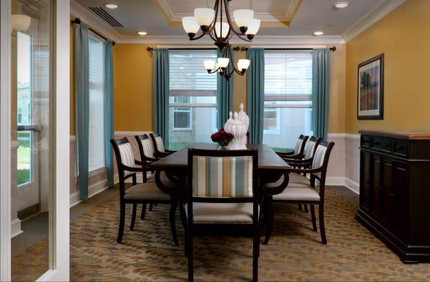 Bright and welcoming dining area with elegant decor