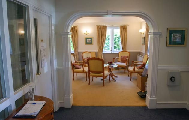 Comfortable common area with seating for residents