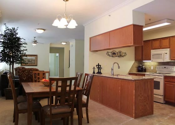 Spacious interior of a resident's apartment