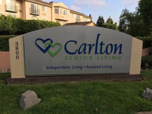 Facility sign displaying the name Carlton Senior Living