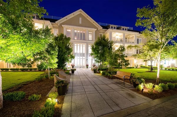 Exterior view of Carolina Bay at Autumn Hall at night