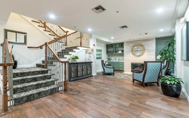 Welcoming lounge area with comfortable seating and decor