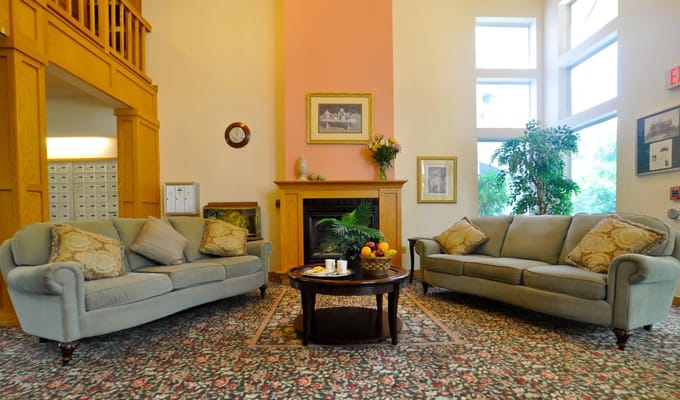 Common area with comfortable seating and decor