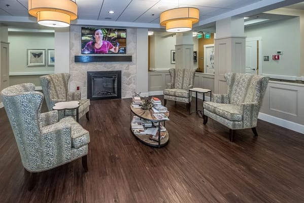 Common area with seating and a TV