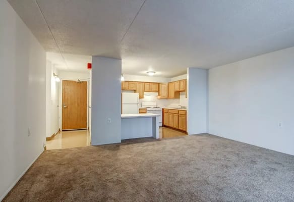 Interior view of a clean, spacious resident unit