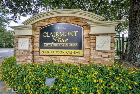 Signage for Clairmont Place Assisted Living facility