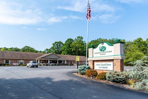 Exterior view of Colonial Courtyard at Tyrone facility