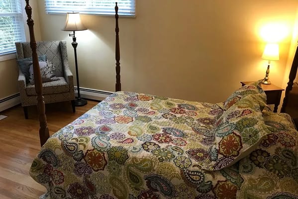 Cozy bedroom in a senior living facility