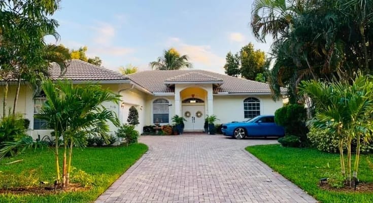 Exterior view of facility with landscaped entrance