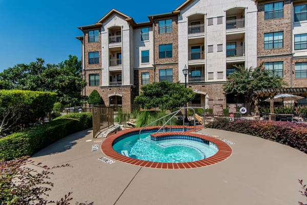 Spa and outdoor area of a senior living facility