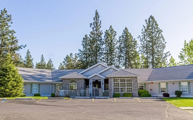 Front entrance of Cornerstone Court senior living facility