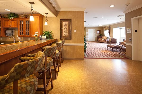Interior view of a cozy lounge area