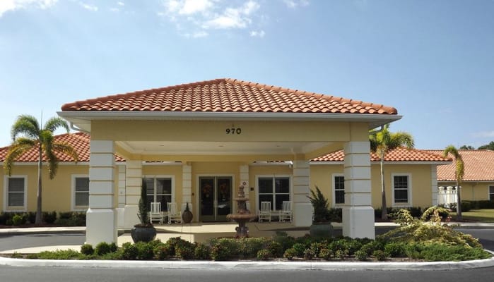 Front entrance of Cypress Creek Assisted Living facility