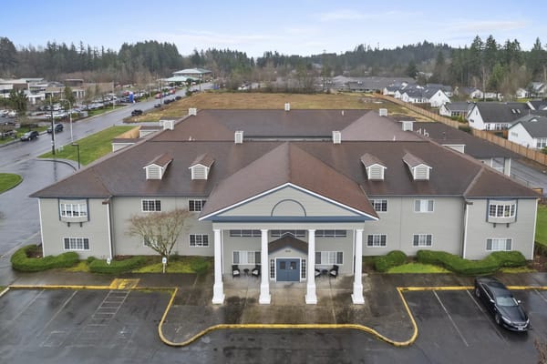 Aerial view of Centralia Point Assisted Living building
