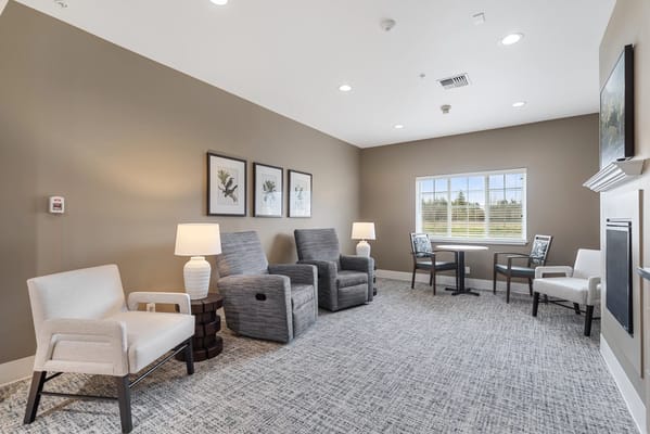 Cozy interior common area with seating